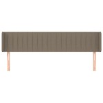 vidaXL Tăblie de pat cu aripioare gri taupe 183x16x78/88 cm textil