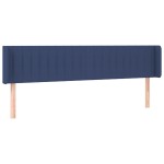 vidaXL Tăblie de pat cu aripioare, albastru, 183x16x78/88 cm textil