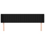 vidaXL Tăblie de pat cu aripioare negru 203x16x78/88 cm textil