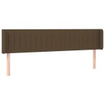 vidaXL Tăblie de pat cu aripioare maro închis 203x16x78/88 cm textil