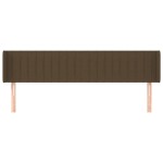 vidaXL Tăblie de pat cu aripioare maro închis 203x16x78/88 cm textil