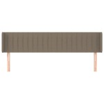 vidaXL Tăblie de pat cu aripioare gri taupe 203x16x78/88 cm textil