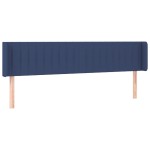 vidaXL Tăblie de pat cu aripioare, albastru, 203x16x78/88 cm textil vidaXL Tăblie de pat cu aripioare, albastru, 203x16x78/88 cm textil