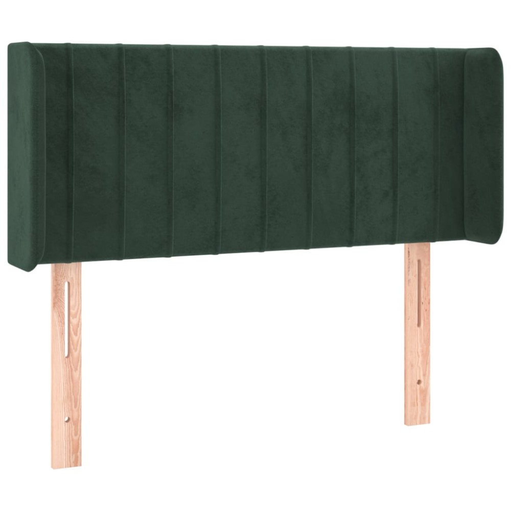 vidaXL Tăblie pat cu aripioare verde închis 83x16x78/88 cm catifea