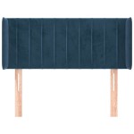 vidaXL Tăblie pat cu aripioare albastru închis 83x16x78/88 cm catifea