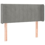 vidaXL Tăblie de pat cu aripioare gri deschis 93x16x78/88 cm catifea