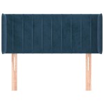 vidaXL Tăblie pat cu aripioare albastru închis 93x16x78/88 cm catifea
