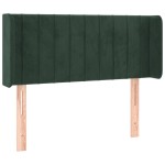 vidaXL Tăblie de pat cu aripioare verde închis 103x16x78/88 cm catifea