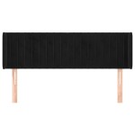 vidaXL Tăblie de pat cu aripioare negru 147x16x78/88 cm catifea