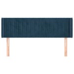 vidaXL Tăblie pat cu aripioare albastru închis 147x16x78/88 cm catifea