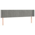 vidaXL Tăblie de pat cu aripioare gri deschis 163x16x78/88 cm catifea vidaXL Tăblie de pat cu aripioare gri deschis 163x16x78/88 cm catifea