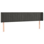 vidaXL Tăblie de pat cu aripioare gri închis 163x16x78/88 cm catifea vidaXL Tăblie de pat cu aripioare gri închis 163x16x78/88 cm catifea