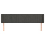 vidaXL Tăblie de pat cu aripioare gri închis 163x16x78/88 cm catifea vidaXL Tăblie de pat cu aripioare gri închis 163x16x78/88 cm catifea