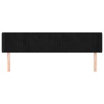 vidaXL Tăblie de pat cu aripioare negru 163x16x78/88 cm catifea