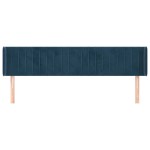 vidaXL Tăblie pat cu aripioare albastru închis 163x16x78/88 cm catifea