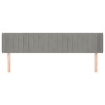 vidaXL Tăblie de pat cu aripioare gri deschis 183x16x78/88 cm catifea