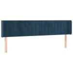 vidaXL Tăblie pat cu aripioare albastru închis 183x16x78/88 cm catifea
