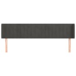 vidaXL Tăblie de pat cu aripioare gri închis 203x16x78/88 cm catifea vidaXL Tăblie de pat cu aripioare gri închis 203x16x78/88 cm catifea