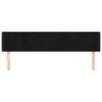 vidaXL Tăblie de pat cu aripioare negru 203x16x78/88 cm catifea