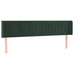 vidaXL Tăblie de pat cu aripioare verde închis 203x16x78/88 cm catifea