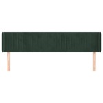 vidaXL Tăblie de pat cu aripioare verde închis 203x16x78/88 cm catifea