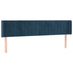 vidaXL Tăblie pat cu aripioare albastru închis 203x16x78/88 cm catifea