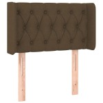vidaXL Tăblie de pat cu aripioare maro închis 83x16x78/88 cm textil