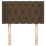 vidaXL Tăblie de pat cu aripioare maro închis 83x16x78/88 cm textil