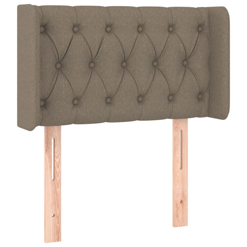 vidaXL Tăblie de pat cu aripioare gri taupe 83x16x78/88 cm textil
