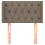 vidaXL Tăblie de pat cu aripioare gri taupe 83x16x78/88 cm textil