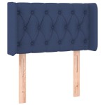 vidaXL Tăblie de pat cu aripioare albastru 83x16x78/88 cm textil vidaXL Tăblie de pat cu aripioare albastru 83x16x78/88 cm textil