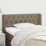 vidaXL Tăblie de pat cu aripioare gri taupe 93x16x78/88 cm textil