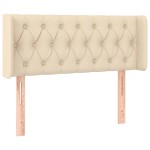 vidaXL Tăblie de pat cu aripioare crem 93x16x78/88 cm textil vidaXL Tăblie de pat cu aripioare crem 93x16x78/88 cm textil