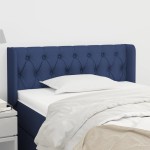 vidaXL Tăblie de pat cu aripioare albastru 93x16x78/88 cm textil vidaXL Tăblie de pat cu aripioare albastru 93x16x78/88 cm textil