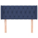 vidaXL Tăblie de pat cu aripioare albastru 93x16x78/88 cm textil vidaXL Tăblie de pat cu aripioare albastru 93x16x78/88 cm textil