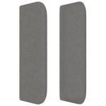 vidaXL Tăblie de pat cu aripioare gri închis 103x16x78/88 cm textil