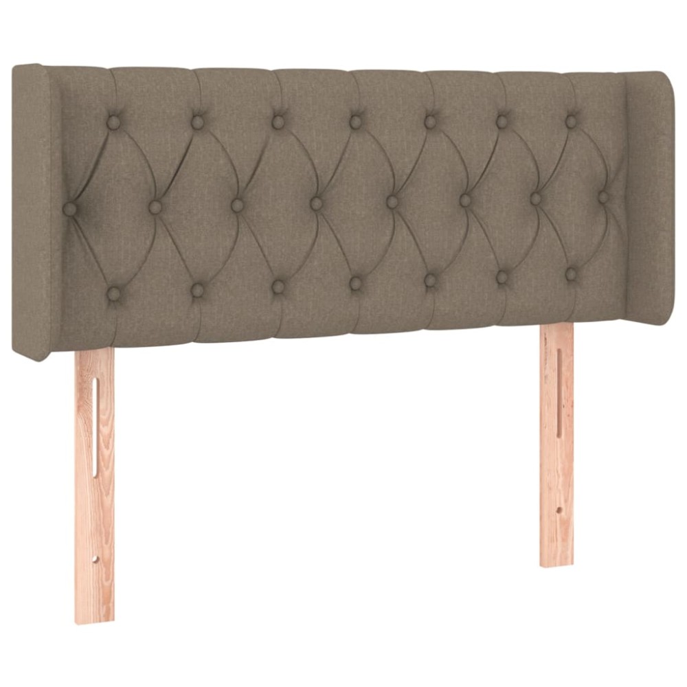 vidaXL Tăblie de pat cu aripioare gri taupe 103x16x78/88 cm textil