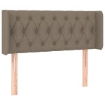 vidaXL Tăblie de pat cu aripioare gri taupe 103x16x78/88 cm textil