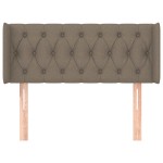 vidaXL Tăblie de pat cu aripioare gri taupe 103x16x78/88 cm textil