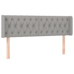 vidaXL Tăblie de pat cu aripioare gri deschis 147x16x78/88 cm textil vidaXL Tăblie de pat cu aripioare gri deschis 147x16x78/88 cm textil