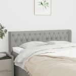 vidaXL Tăblie de pat cu aripioare gri deschis 147x16x78/88 cm textil vidaXL Tăblie de pat cu aripioare gri deschis 147x16x78/88 cm textil