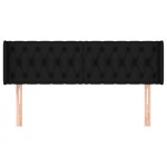 vidaXL Tăblie de pat cu aripioare negru 147x16x78/88 cm textil