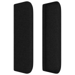vidaXL Tăblie de pat cu aripioare negru 147x16x78/88 cm textil