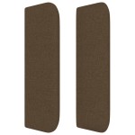 vidaXL Tăblie de pat cu aripioare maro închis 147x16x78/88 cm textil