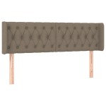 vidaXL Tăblie de pat cu aripioare gri taupe 147x16x78/88 cm textil