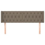 vidaXL Tăblie de pat cu aripioare gri taupe 147x16x78/88 cm textil