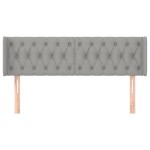 vidaXL Tăblie de pat cu aripioare gri deschis 163x16x78/88 cm textil vidaXL Tăblie de pat cu aripioare gri deschis 163x16x78/88 cm textil