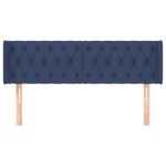 vidaXL Tăblie de pat cu aripioare albastru 163x16x78/88 cm textil vidaXL Tăblie de pat cu aripioare albastru 163x16x78/88 cm textil