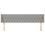 vidaXL Tăblie de pat cu aripioare gri deschis 183x16x78/88 cm textil vidaXL Tăblie de pat cu aripioare gri deschis 183x16x78/88 cm textil