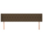 vidaXL Tăblie de pat cu aripioare maro închis183x16x78/88 cm textil